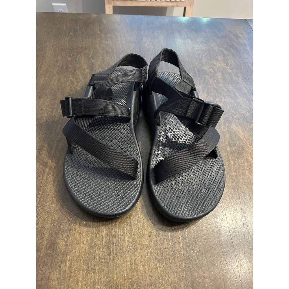 Chaco Men Size 10 Black Single Strap Ankle Strap Hiking Water Sandals Outdoor